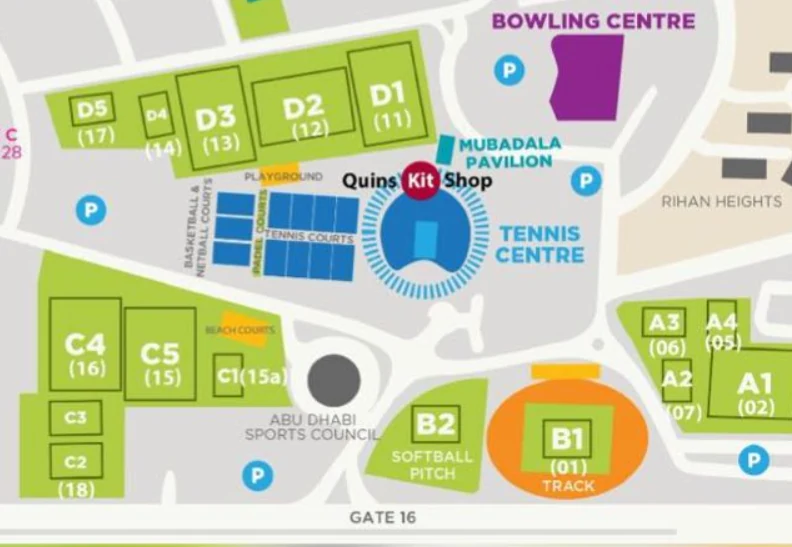 Zayed Sports City pitch map